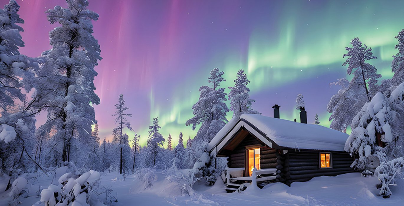 Finnisch Lappland mit Polar-/Nordlichter
