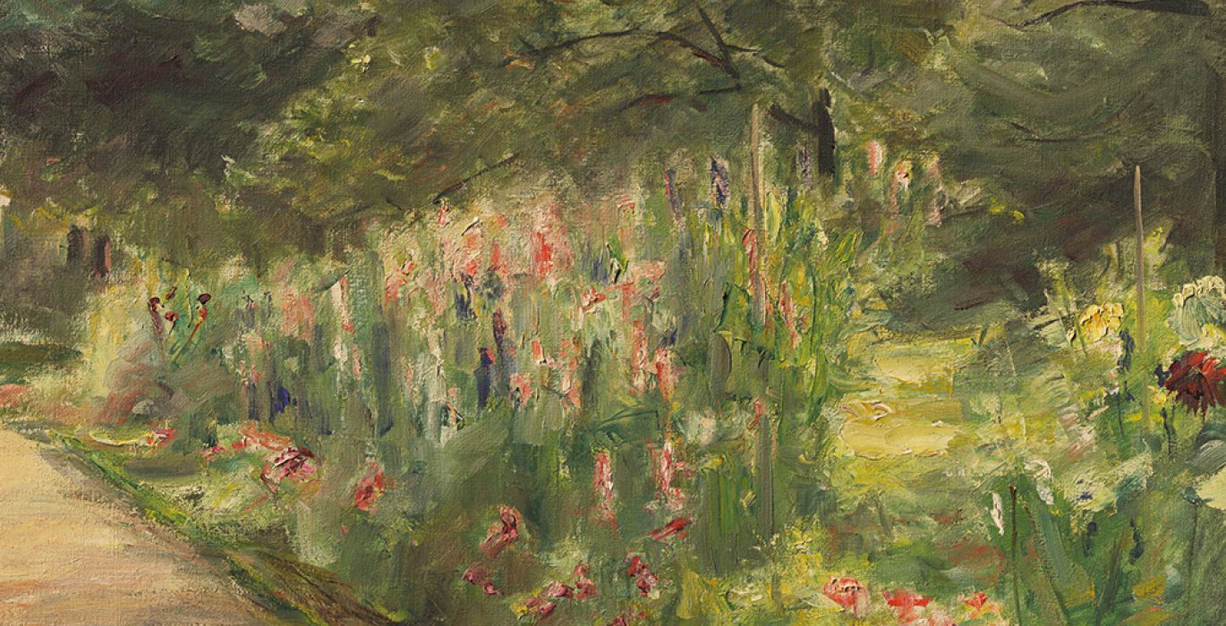 Max Liebermann "Der Nutzgarten in Wannsee nach Südosten, 1923 Öl auf Holz 55×76cm
