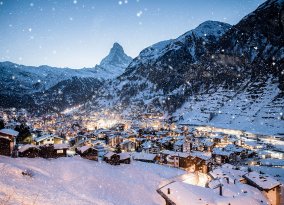 Winterparadies Zermatt mit Matterhorn