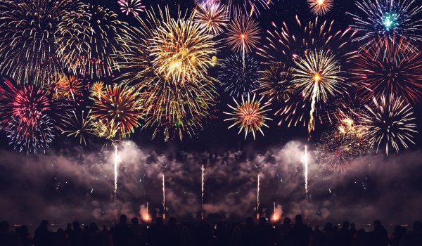 Wunderschönes Feuerwerk