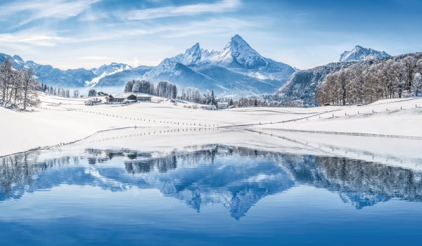 Winterlandschaft in den Alpen
