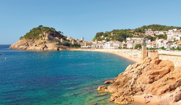 Blick auf den Strand von Tossa de Mar
